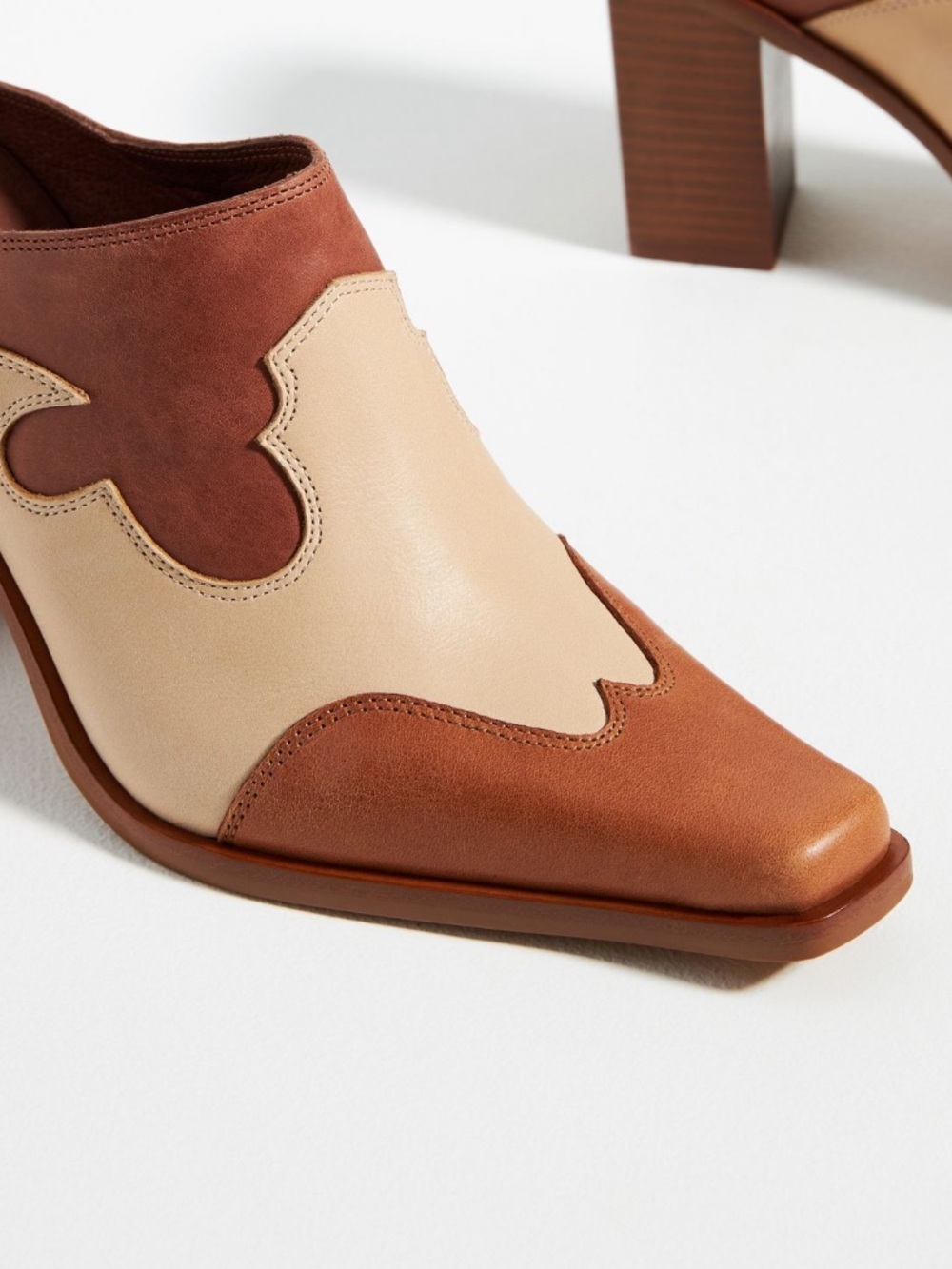 Jeffery Campbell Two-Tone Leather Slide on